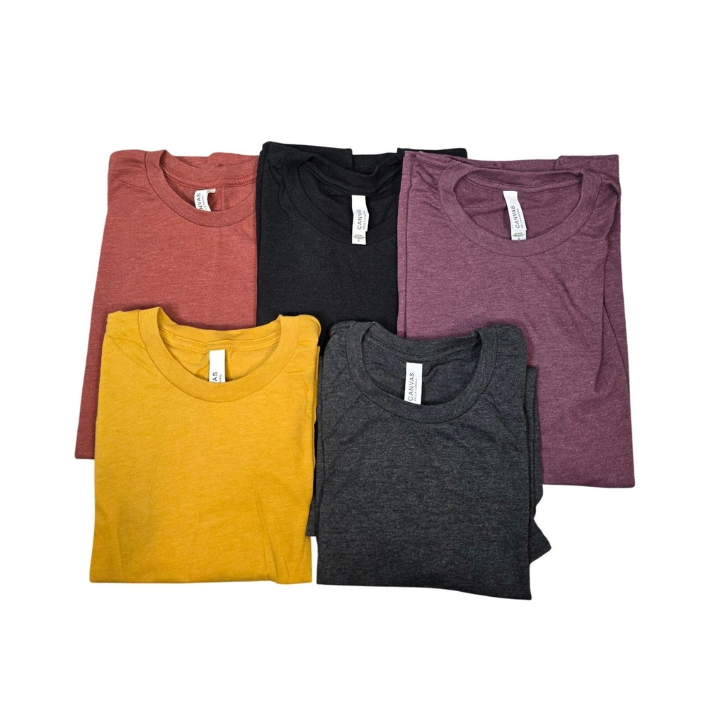 Bella Canvas Women’s Short Sleeve Tees - Mustard, Charcoal, Black, Mauve, Rust